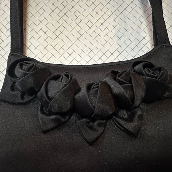 Classiques Entier Black Satin Rosette purse - Picture 4 of 4